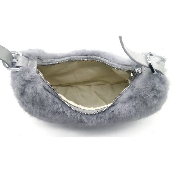 REMOVED BRAND – wholesale Shoulder bag – women's – Banana Shape Faux Fur Bag5