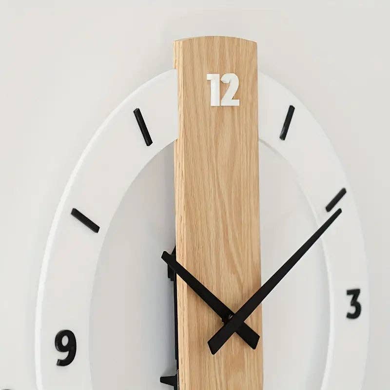 Huis Van Merken - Wholesale Wall Clock - Silent Wooden Pendulum Clock - Acrylic Home Decor2