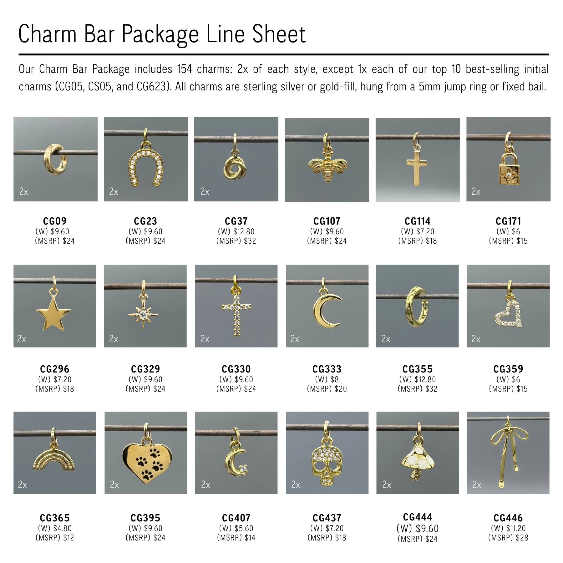 Something Silver - Wholesale Jewelry Set - Charm Bar Package3
