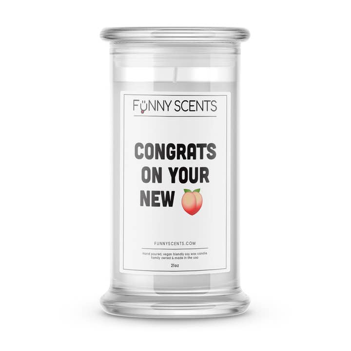 Félicitations pour vos nouvelles bougies drôles de fesses pour la vente par JewelryCandles.com