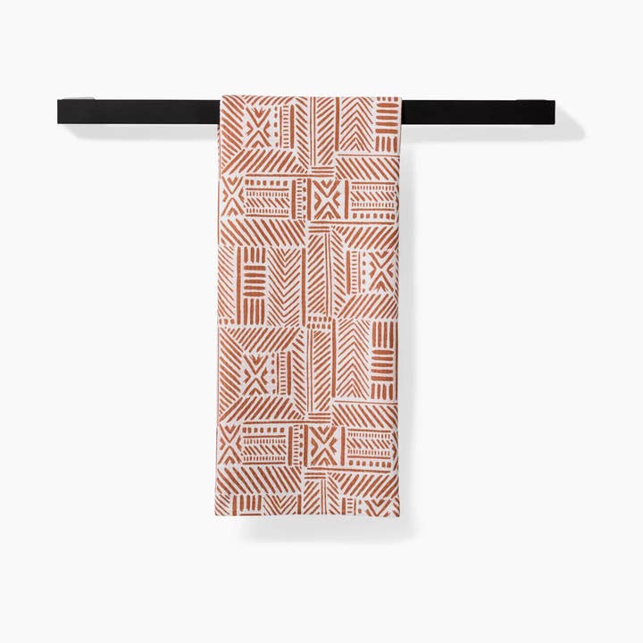 Geometry - Wholesale Tea Towel - Mud Cloth Natural Tea Towel