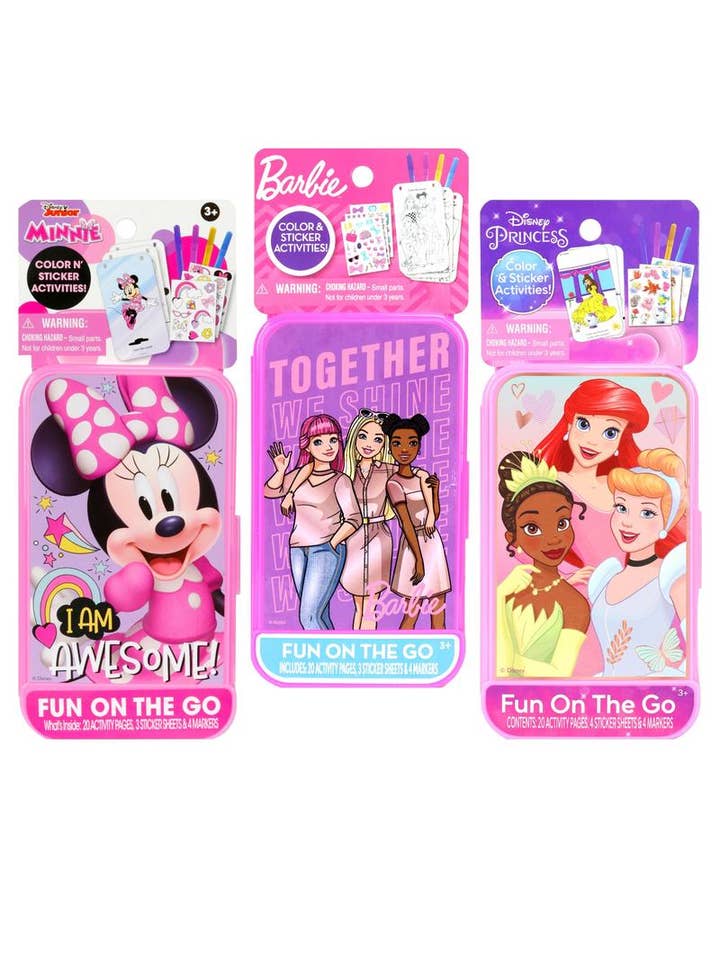 Fun On The Go Color & Sticker Activity Assort in 9pc Display for wholesale by License 2 Play Toys