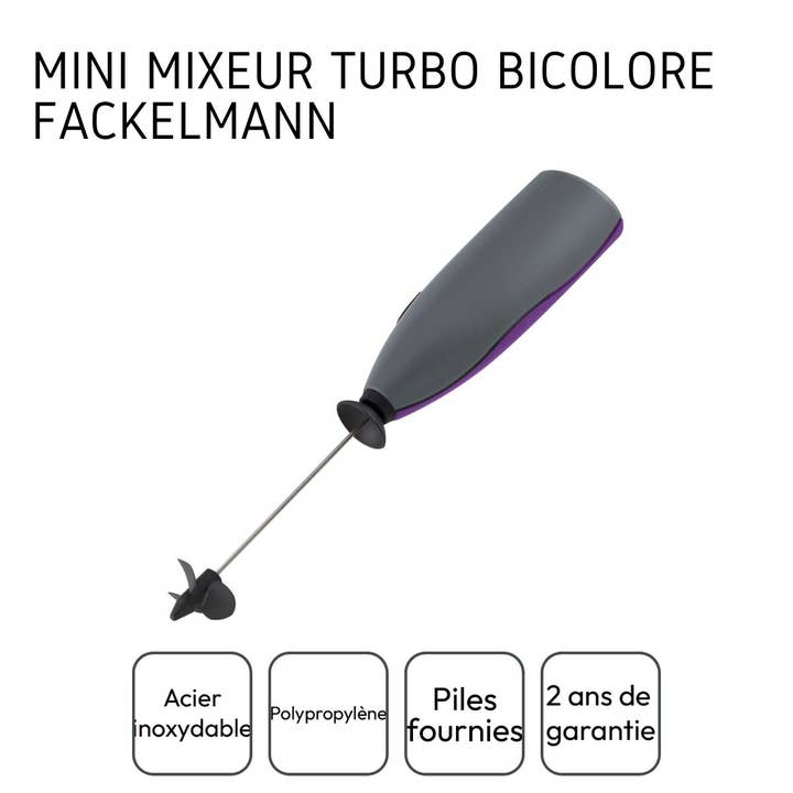 Fackelmann - Wholesale Kitchen Tool/Gadget - Dual Color Turbo Mini Mixer with Fackelmann Batteries2
