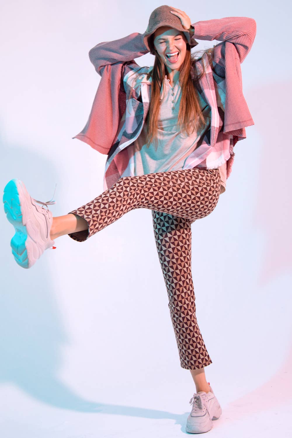 VERY J – Calças - Mulher por atacado – Calça fit de leggings estampada NP700954