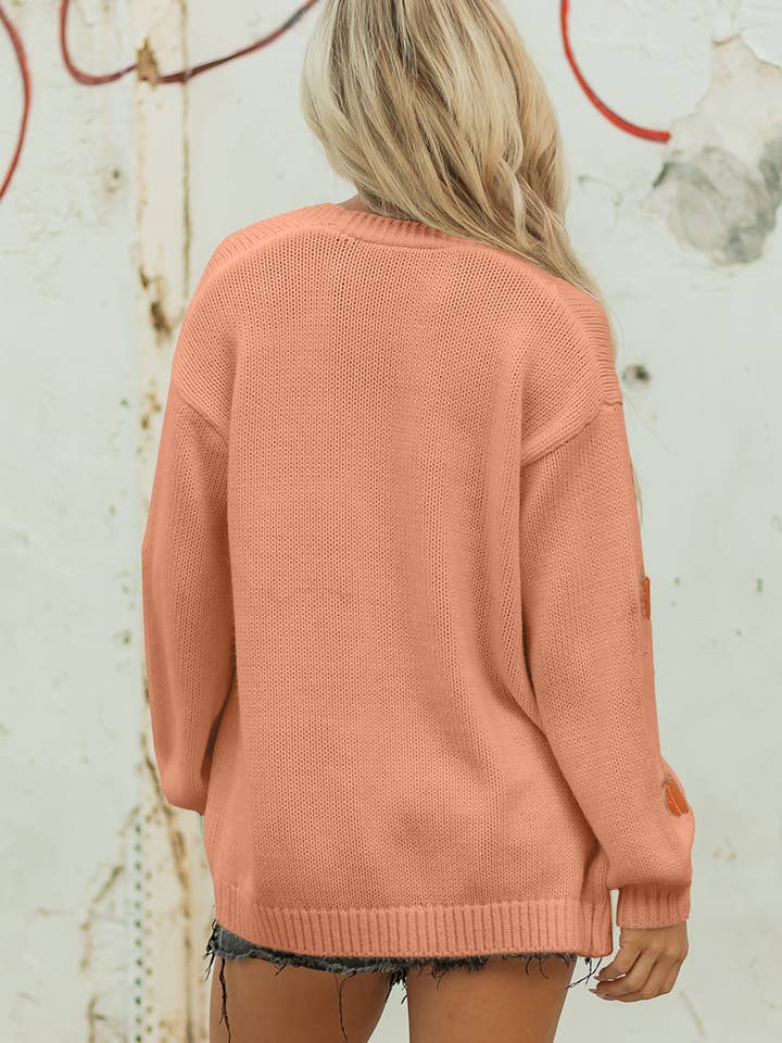 LALA LOO - Wholesale Cardigan - Women's - LALALOO Holiday Embroidered Open Front Midi Cardigan20