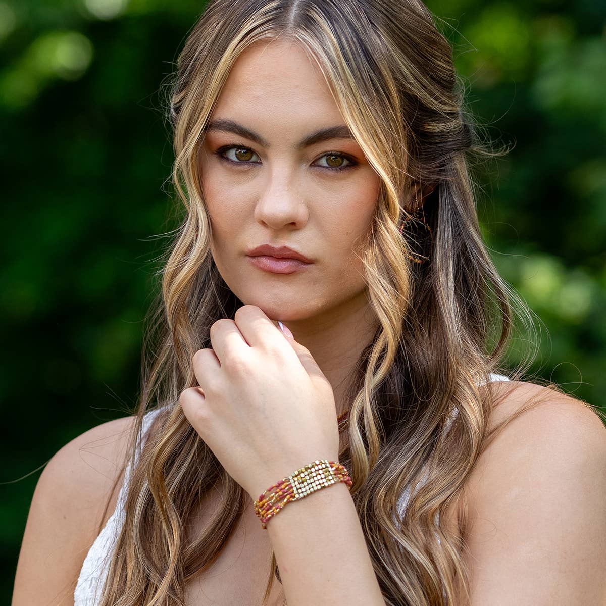 Anju Jewelry - Wholesale Beaded Bracelet - Seed Bead Stretch Statement Bracelets- Multiple Color Styles15