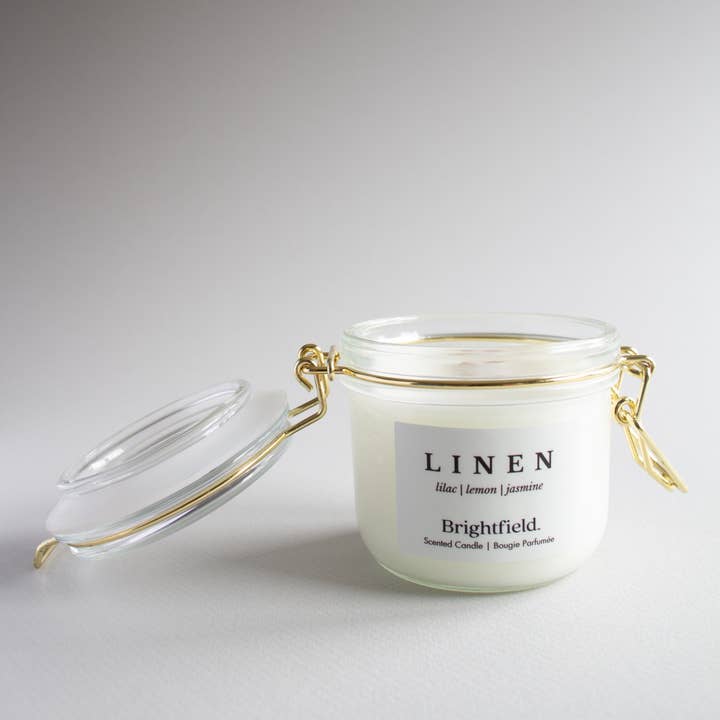 Brightfield - Wholesale Jar/Filled Candle - Linen Glass Candle