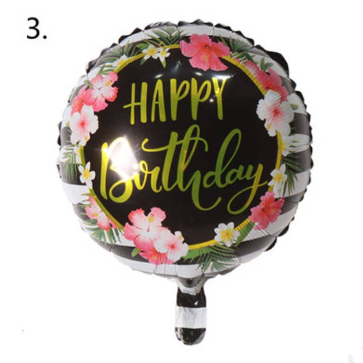 My Wholesale Warehouse - Wholesale Balloon - Generise Large 18" Inch Helium & Self Inflating Happy Birthday Foil Party Balloons with String and Straw1