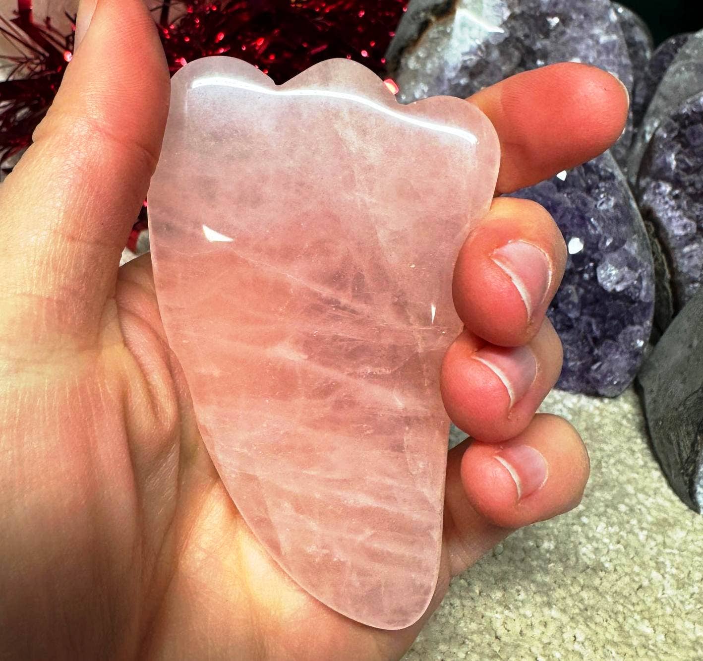 Elf Kendal Hippies - Wholesale Gua Sha Tool - Gua sha gemstone facial massager crystal gua sha heart stone9