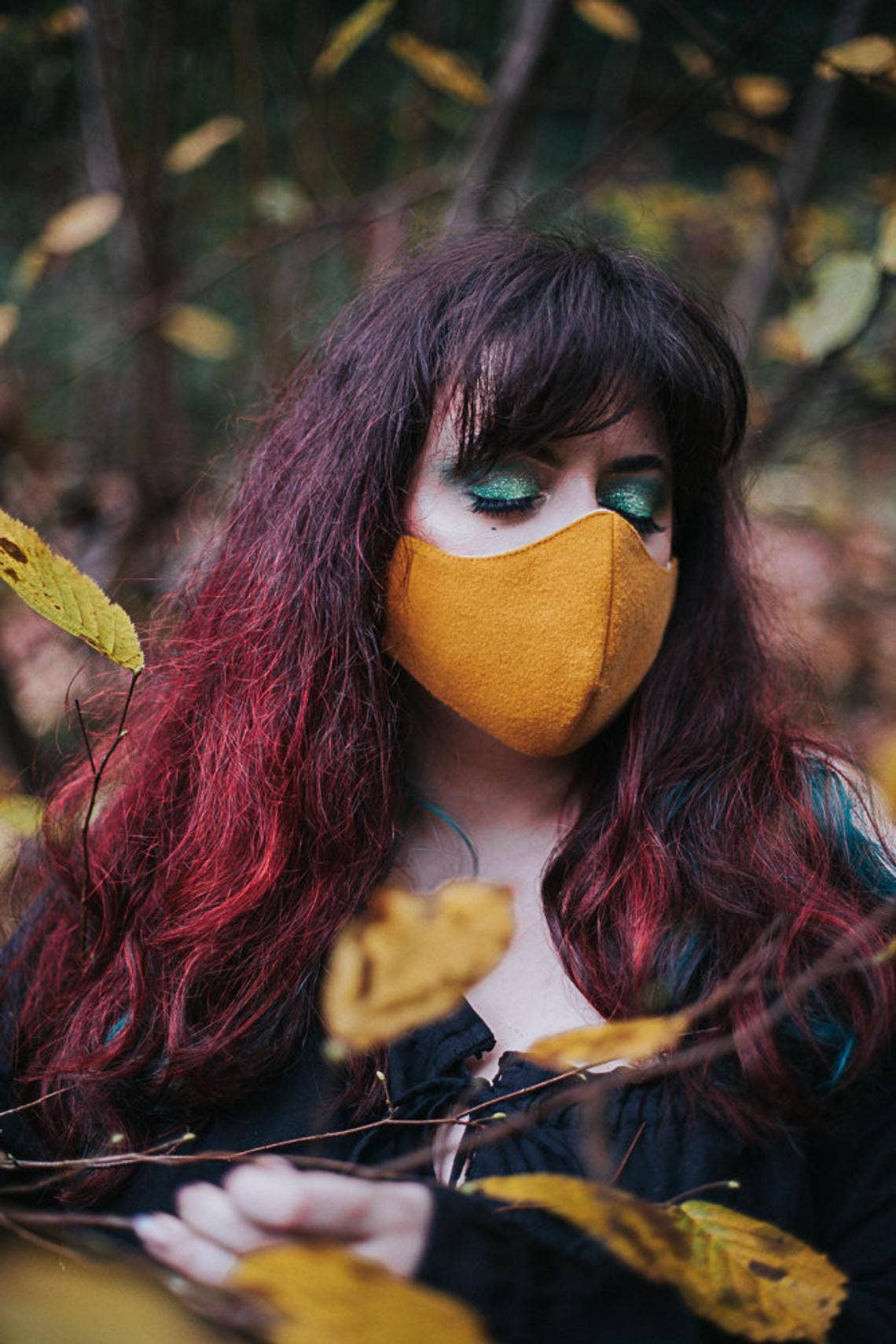 Costurero Real - Wholesale Protective Face Mask/Shield - Face Mask Yellow Fabric pocket filter washable reusable1