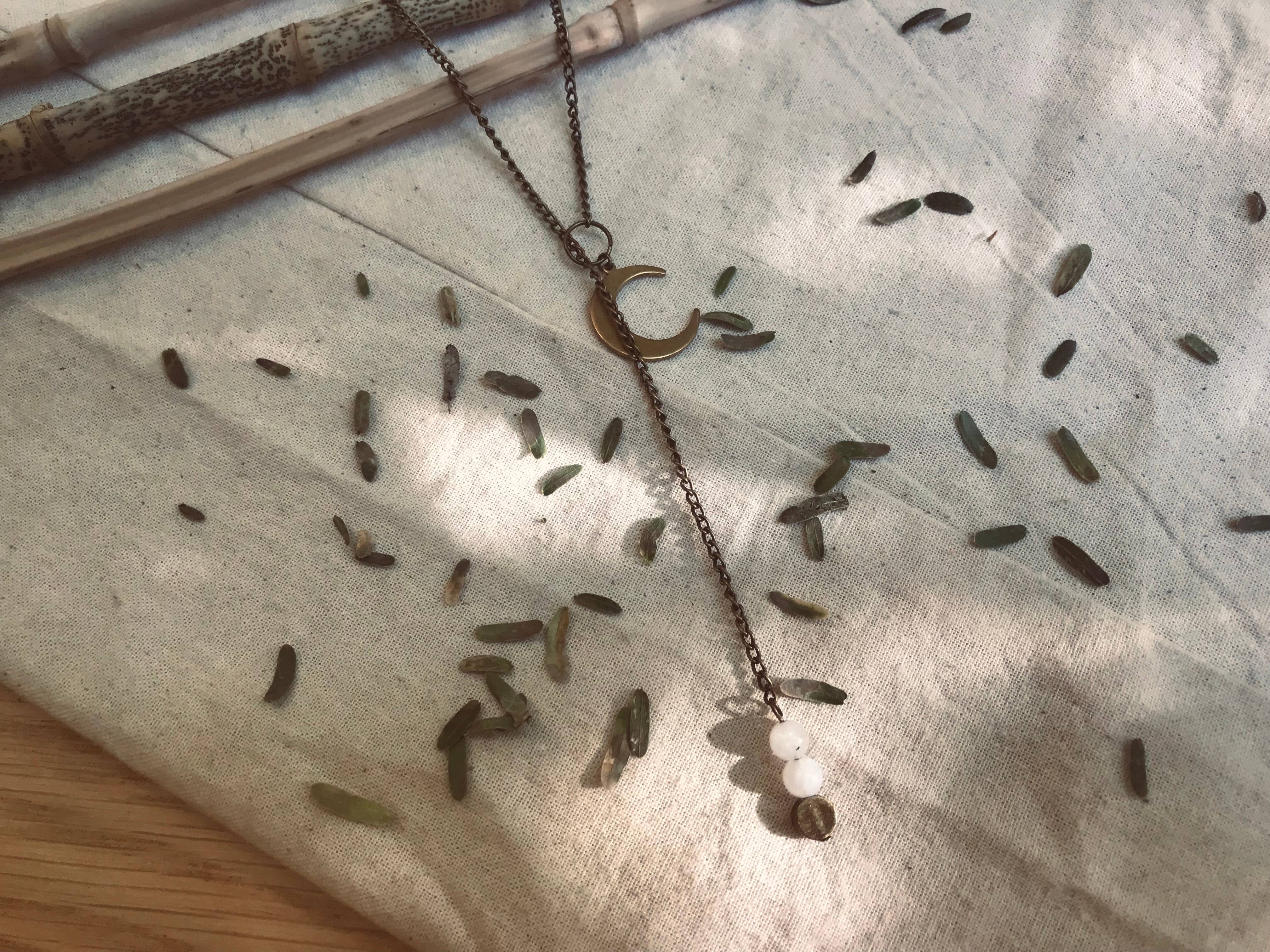 Arid Collective - Wholesale Pendant/Charm Necklace - Short Brass + Crystal Necklace | Reiki Infused | Handmade7