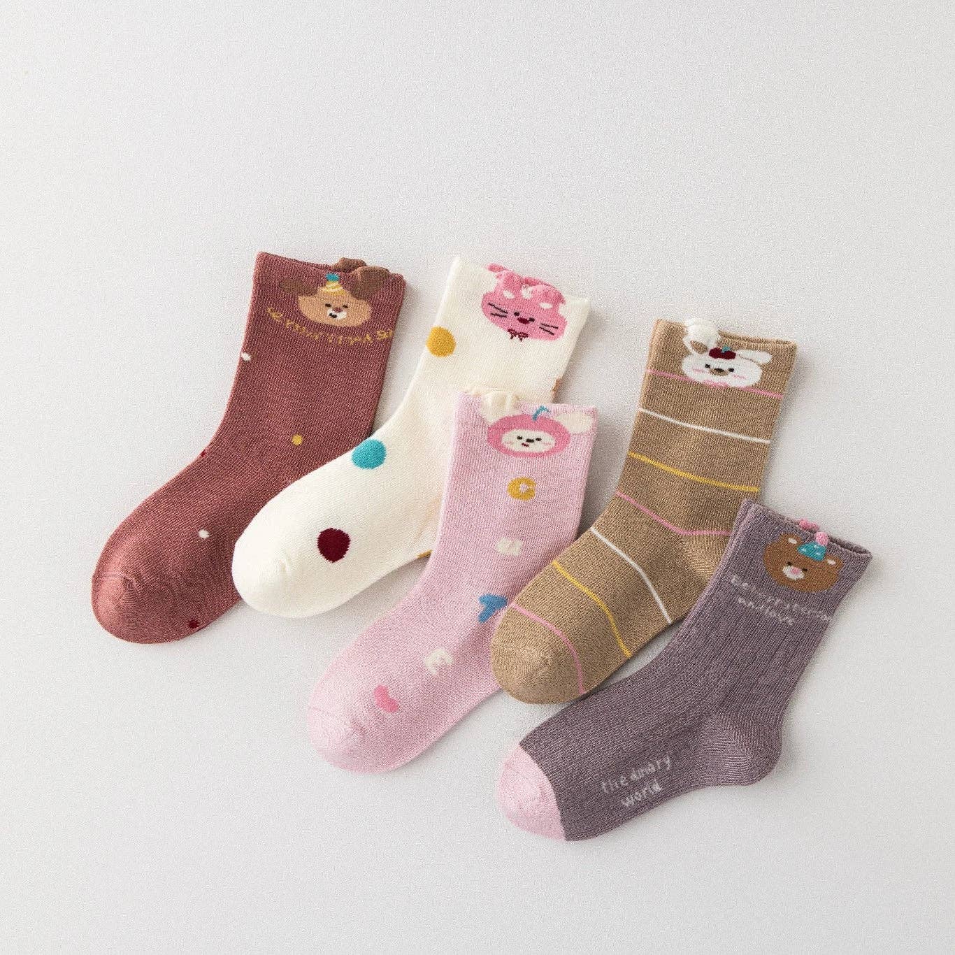 Multicolore Lot de 5 Chaussettes Animaux en Fête I Bébé et Enfant en vente sur Faire0