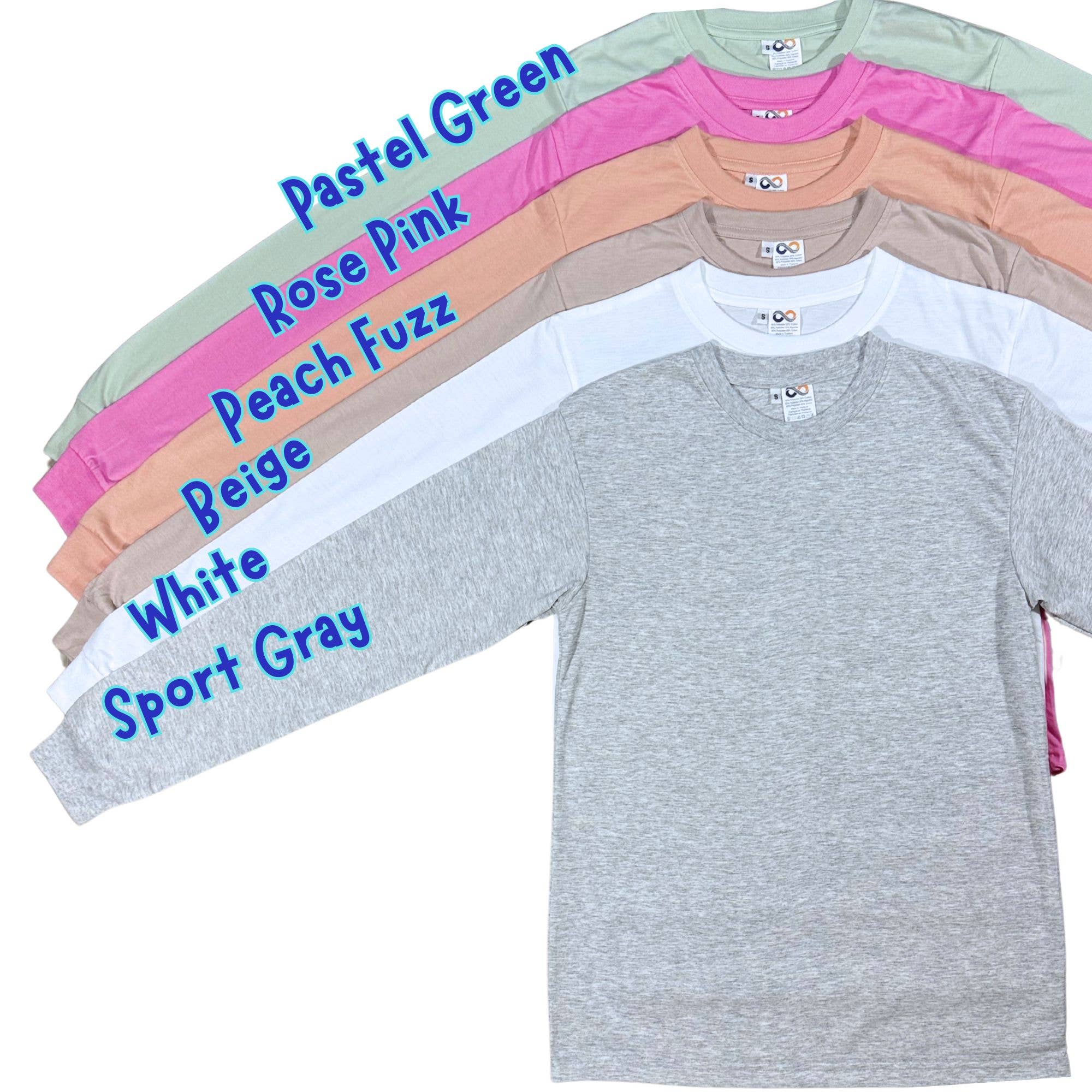 Infinite Sourcing & Trading LLC. – Engroshandel T-shirt til sublimationstryk – unisex – Sublimeringsbluse med lange ærmer: 80/20 Polyester Bomuld2