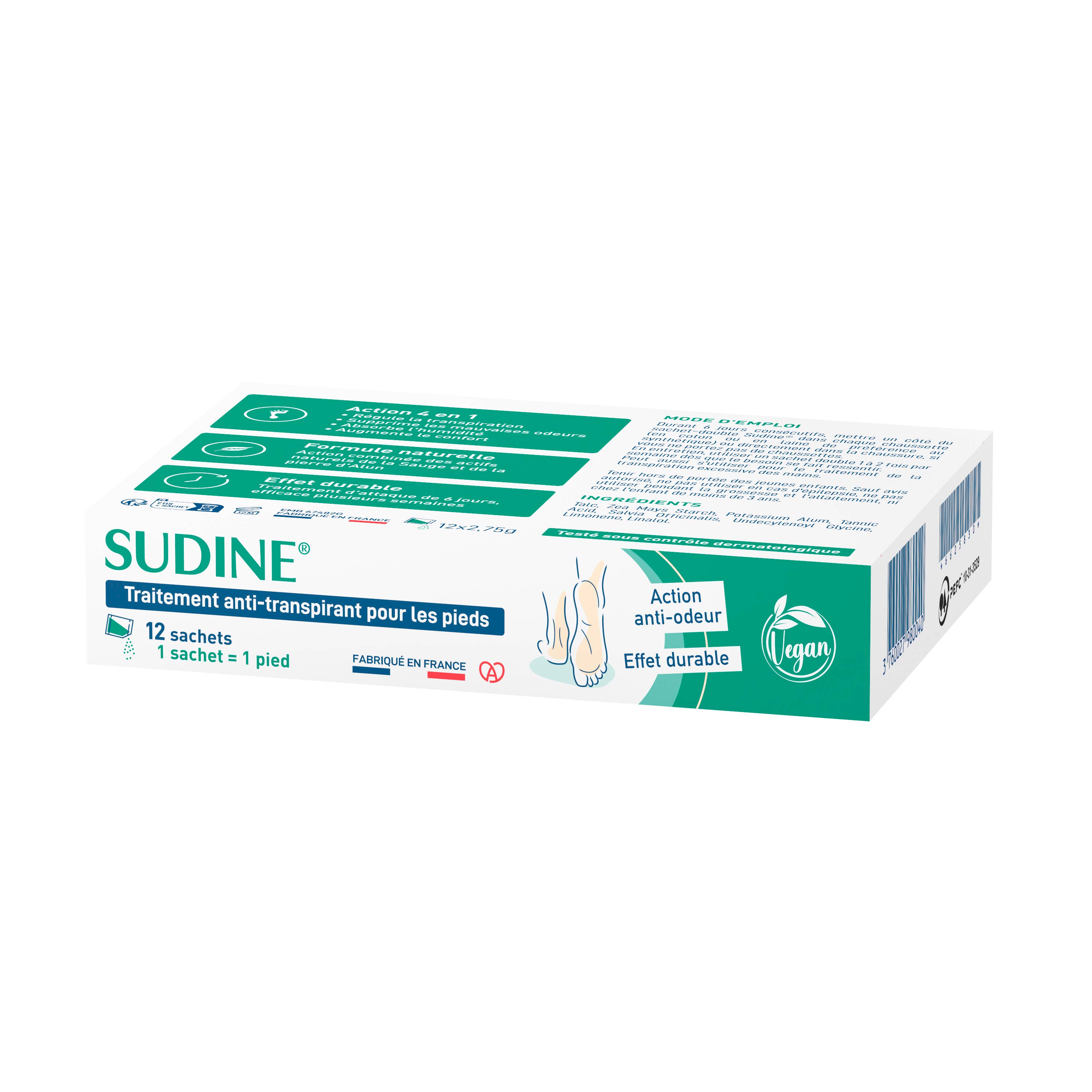 Laboratoire de l'Homme de Fer - SORIFA - Wholesale Foot Cream - Sudine Antiperspirant Foot Powder - Box of 64