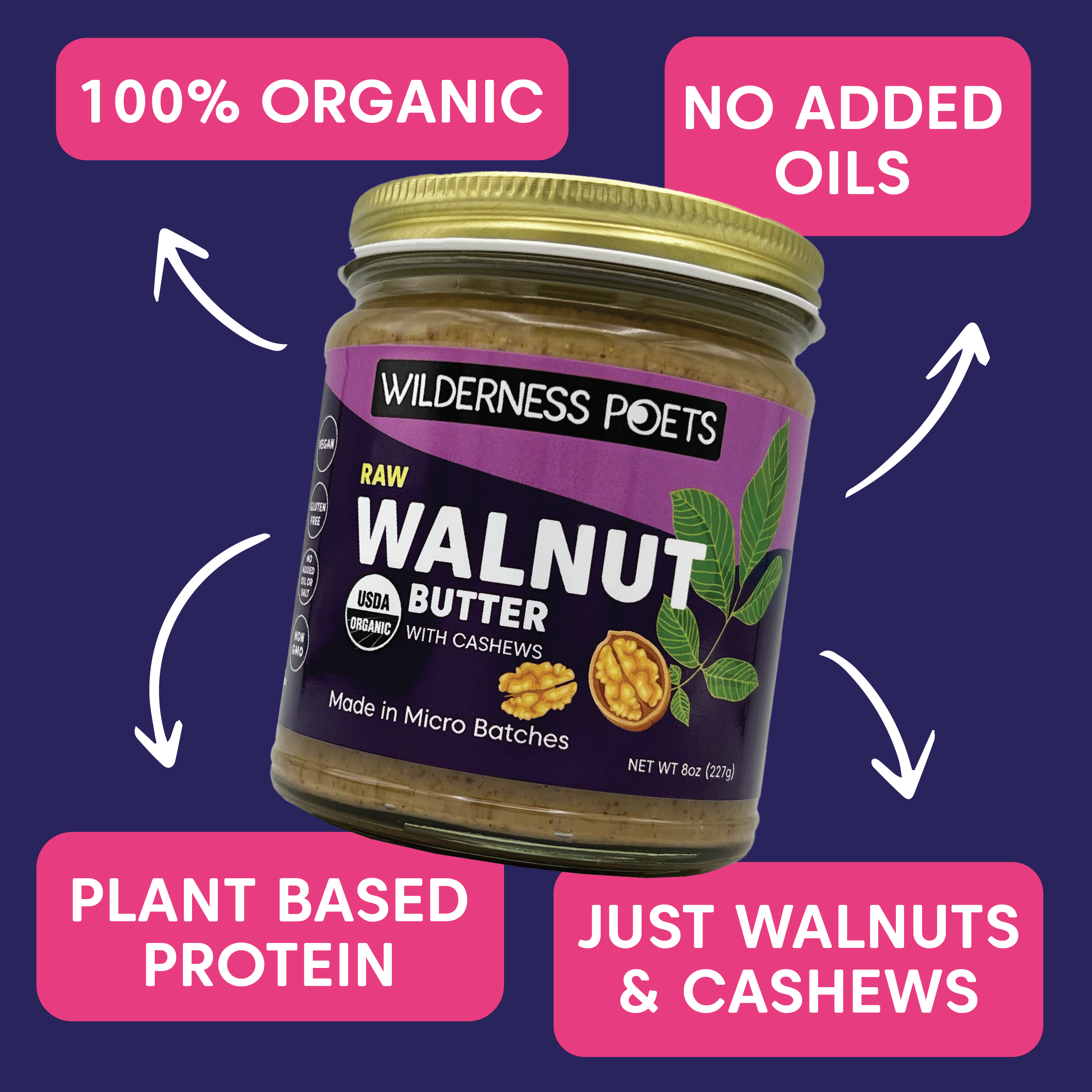 Wilderness Poets - Wholesale Nut Butter - Organic Walnut Butter4
