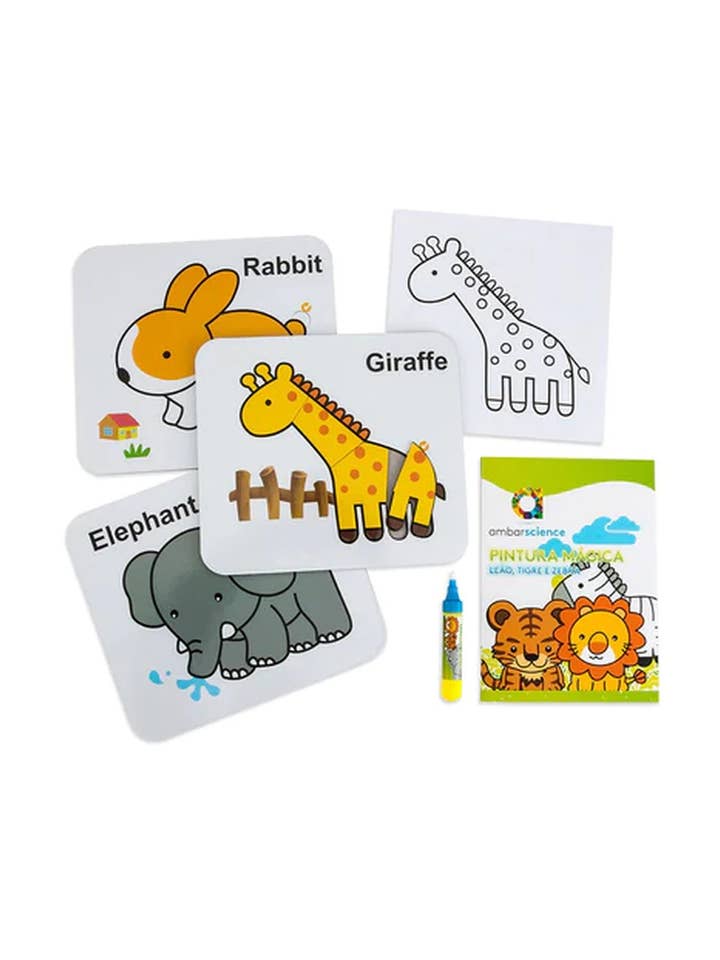 Magic Painting - Elephant, Giraffe and Rabbit (3+) for wholesale by ambarscience