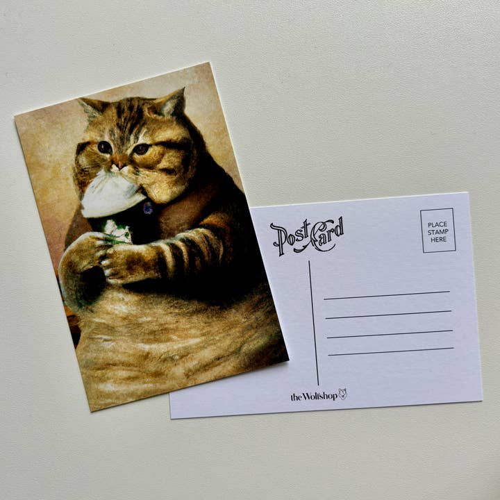 Cartão Postal - Frappe Kitty por atacado de The Wolfshop