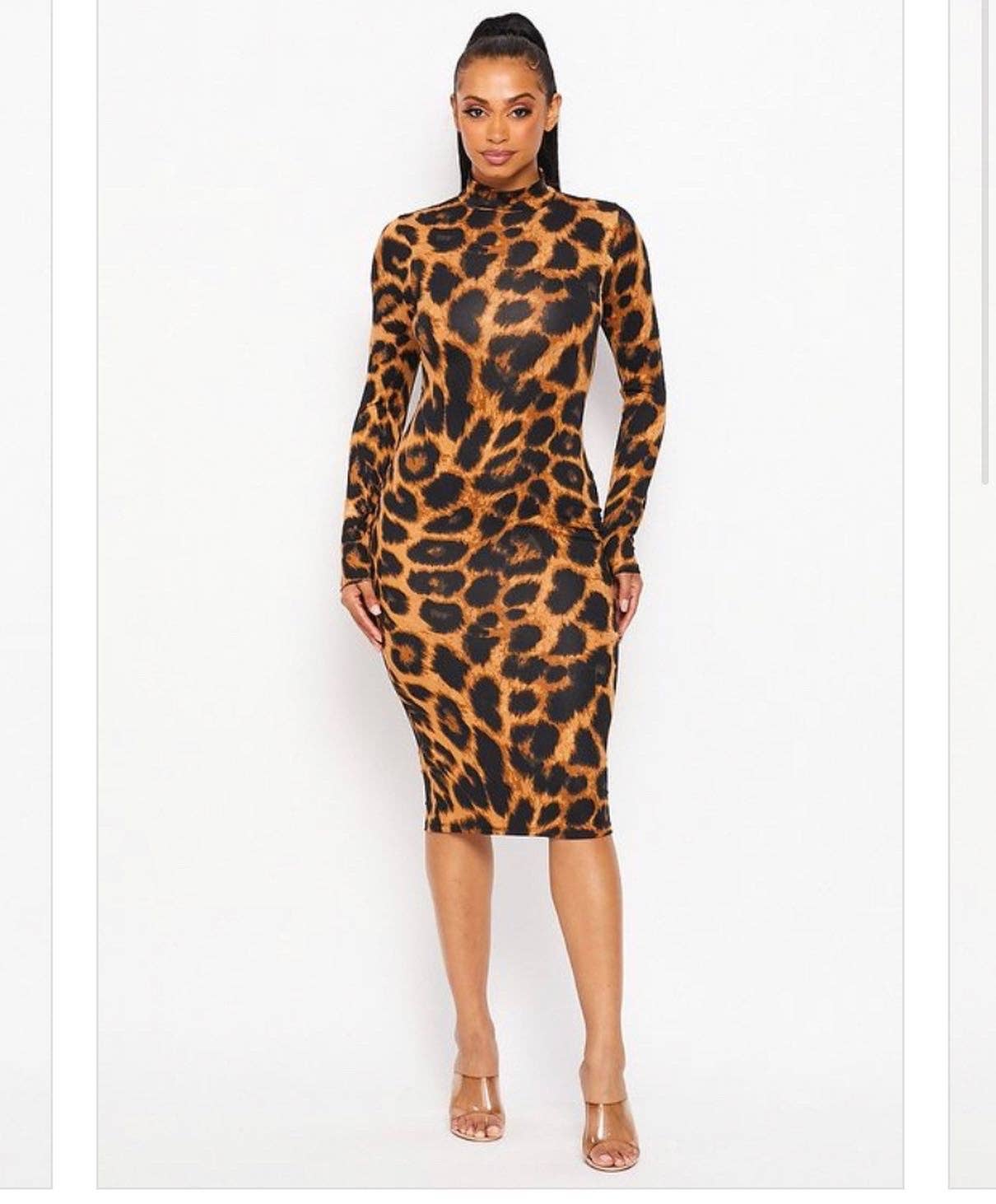 Boutique1979 - Wholesale Dress - Women's - Roxy Leopard Bodycon