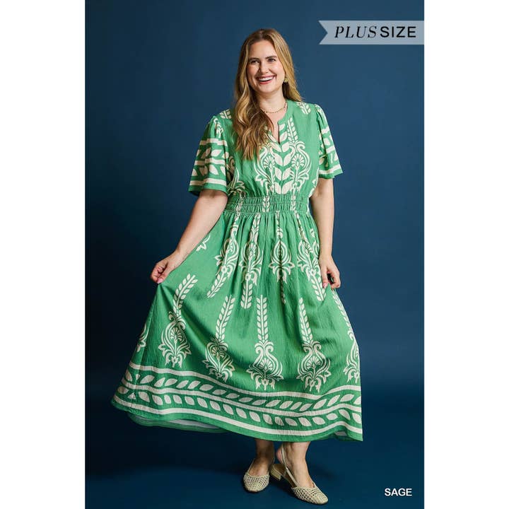 STYLE USA – Vestido - Mulher por atacado – Vestido Maxi Boho Chic PLUS1