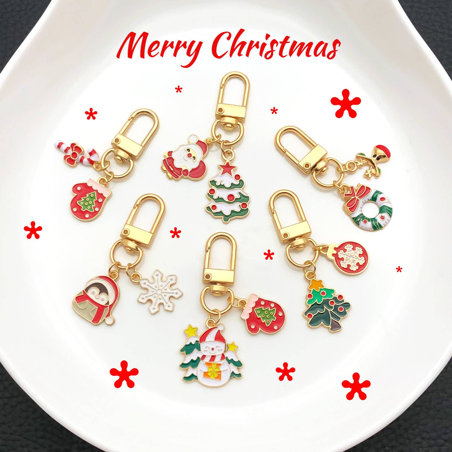 MKS America - Wholesale Keychain - Women's - Merry Christmas cute Christmas tree Santa Claus keychain9