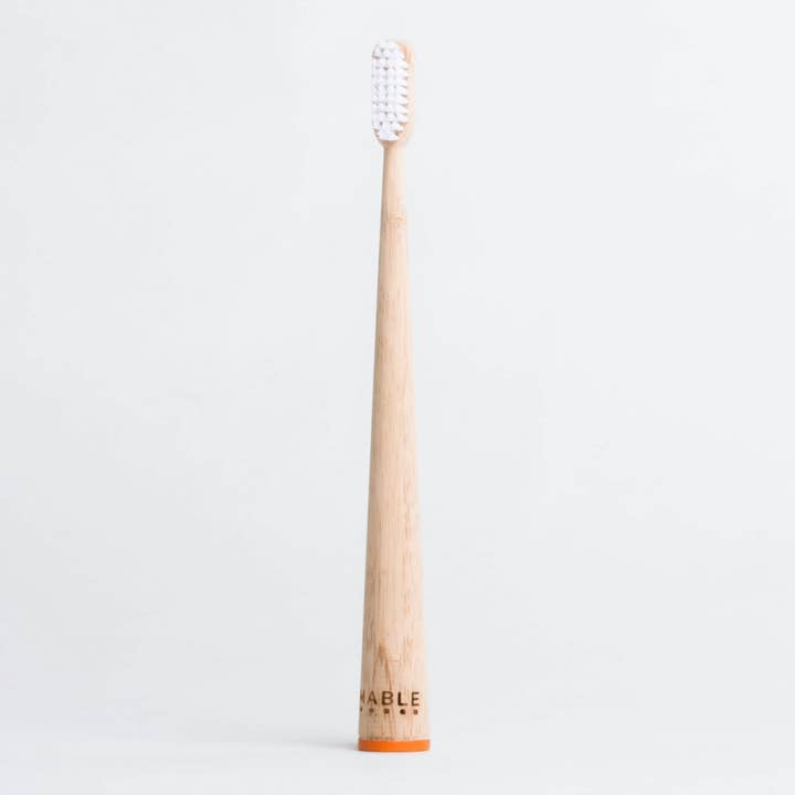 Adult Orange - Bamboo Toothbrush - Wholesale Singles for wholesale by MABLE
