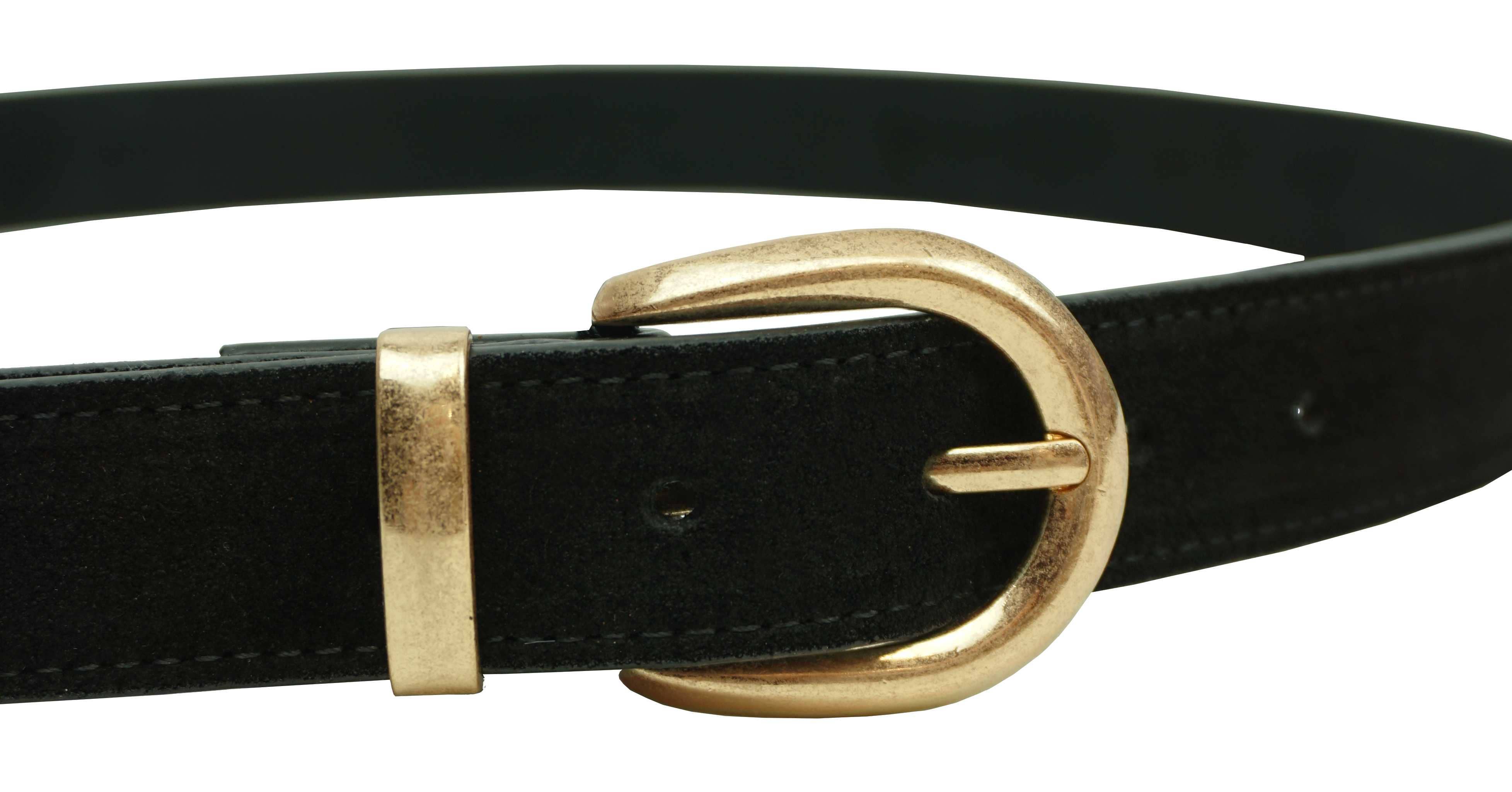 Anais - Wholesale Belt - Women's - Leather belt with gold buckle CT39561