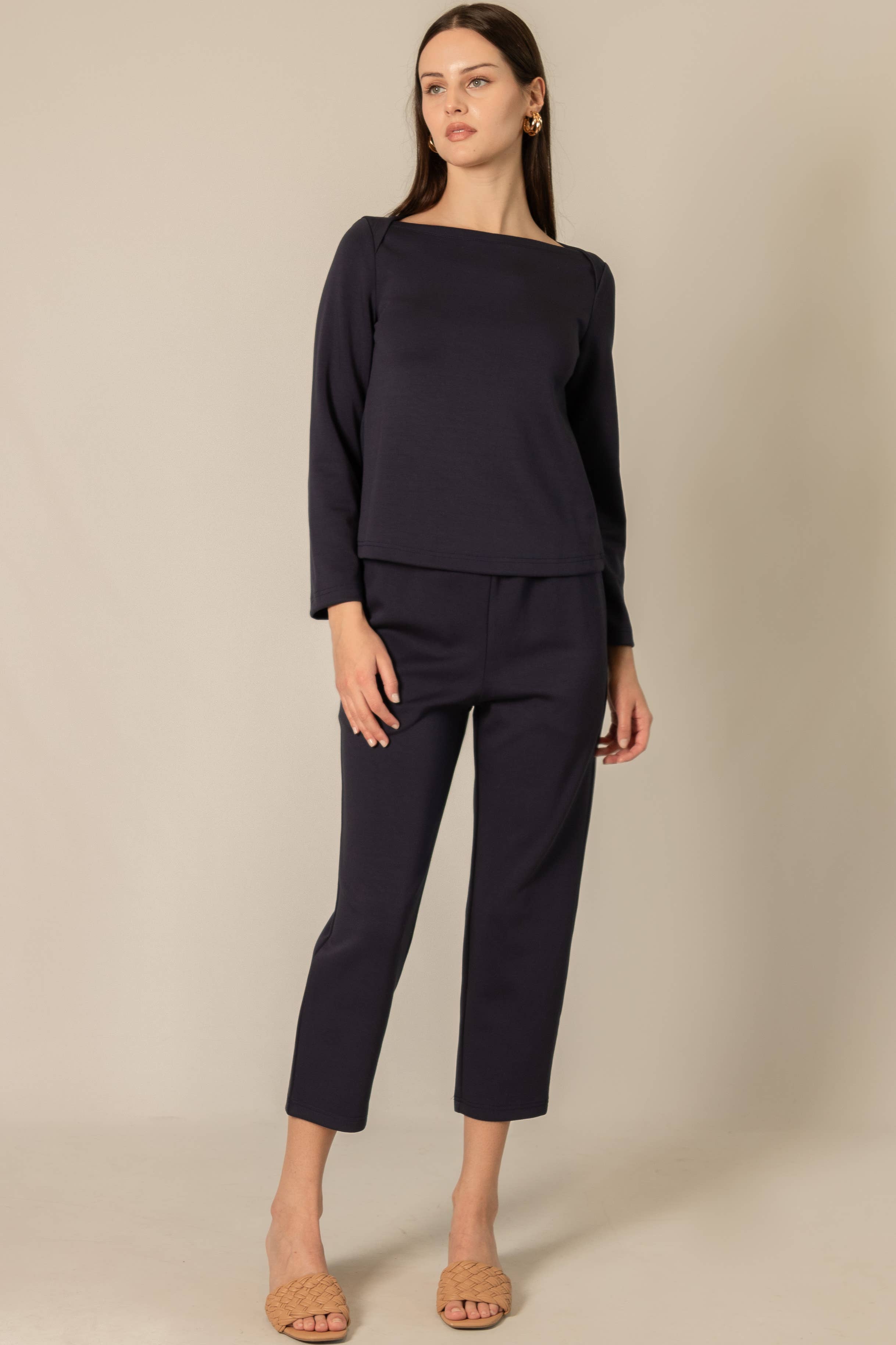 P. CILL - Wholesale Pants - Women's - P. CILL Butter Modal Waist Band Ankle Pants0