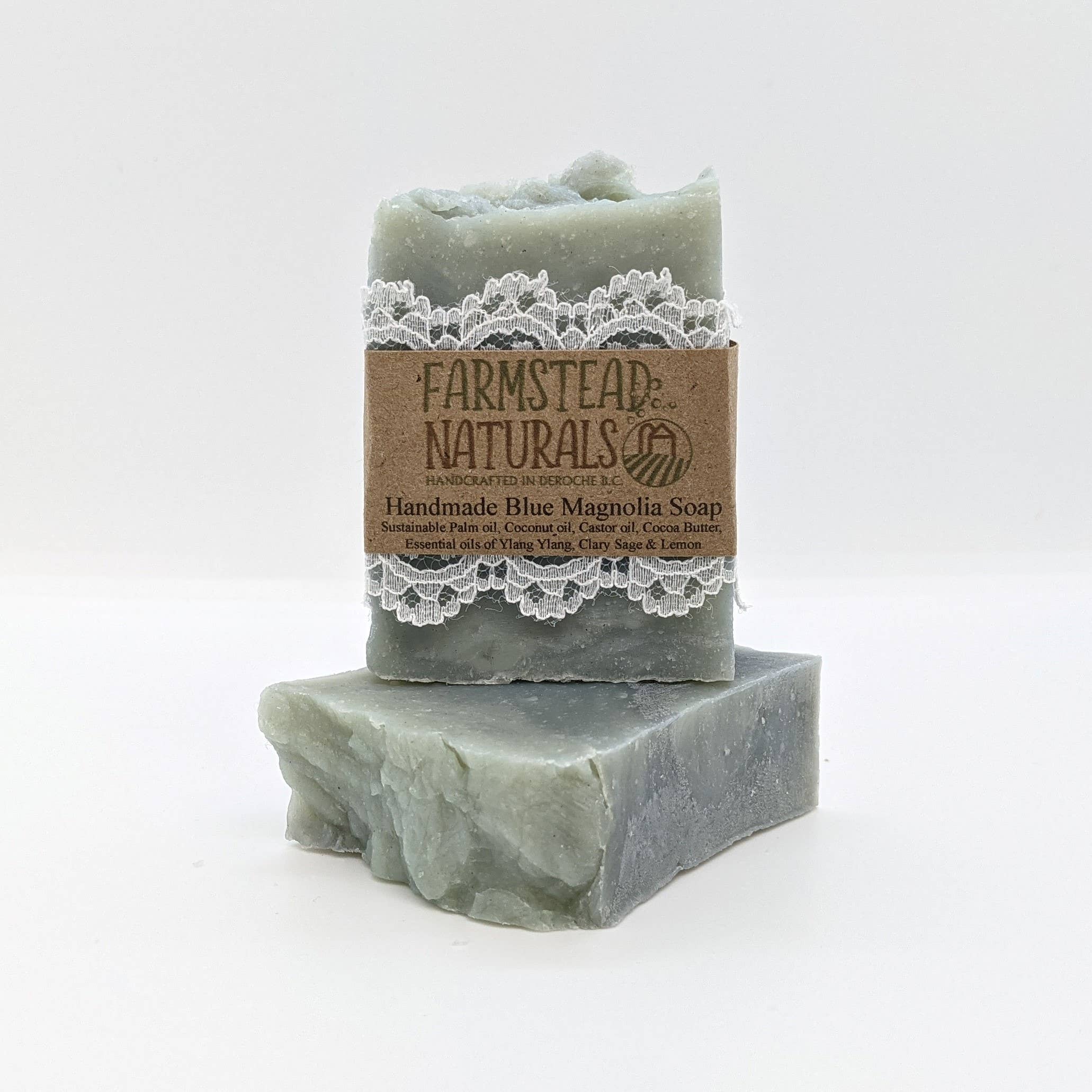 Farmstead Naturals - Wholesale Bar Soap - Handmade Blue Magnolia Soap - Farmstead Naturals