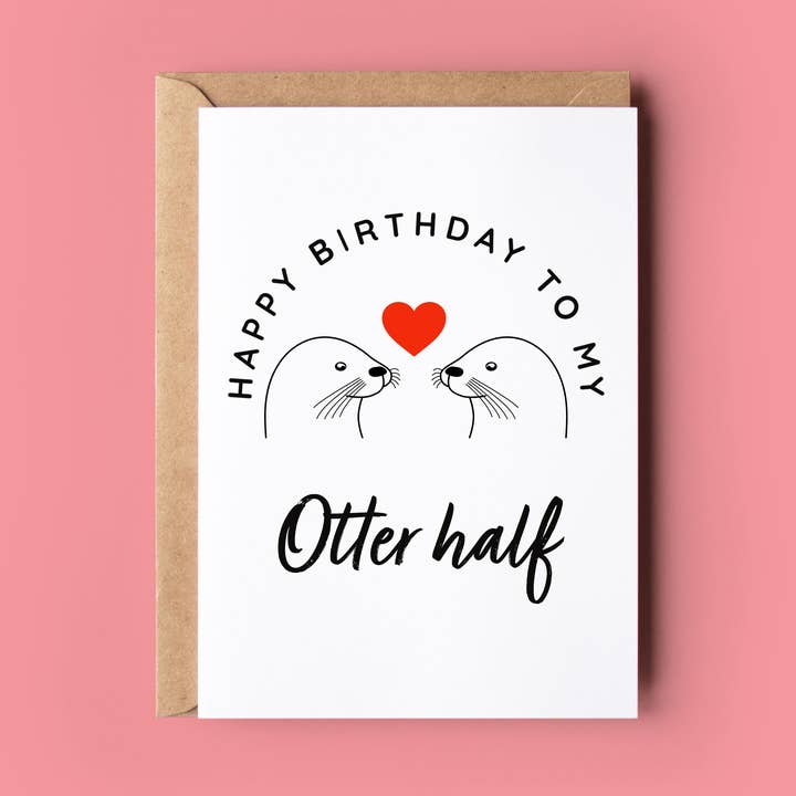 Otter Half for wholesale by Wonky Cards