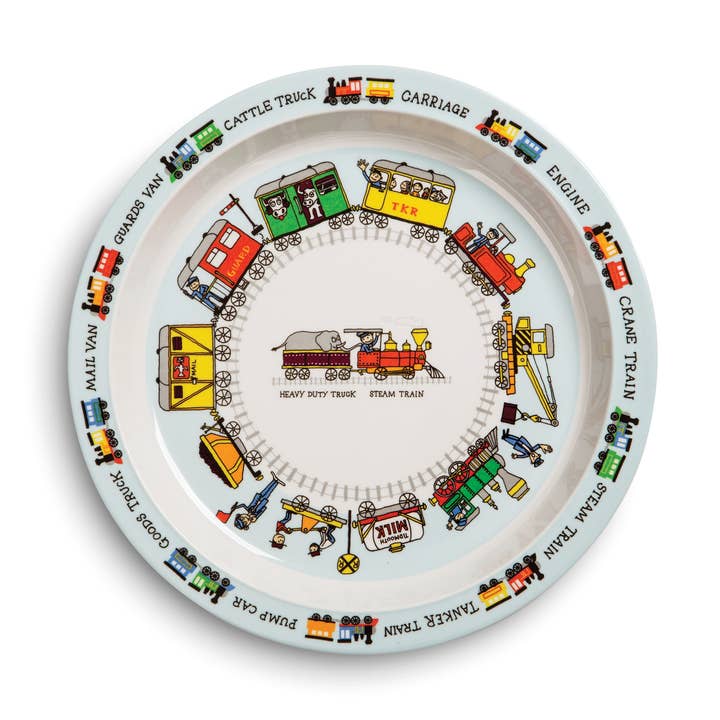 Tyrrell Katz - Wholesale Dinner Plate - Kids & Baby - Kids Trains Melamine Plate0