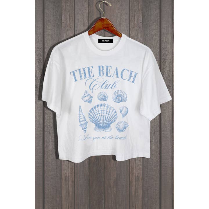 MINEB - Wholesale Screen printed t-shirt – Women′s - THE BEACH CLUB SHELL TEE3