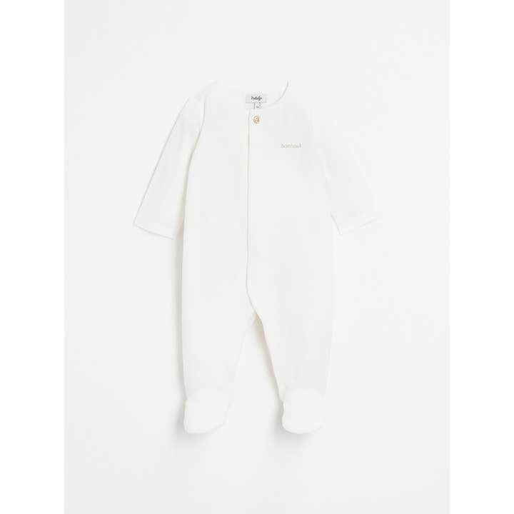 IAMOUR 23 Pima Cotton Baby Sleepsuit with Bohneur Embroidery for wholesale by Natalys