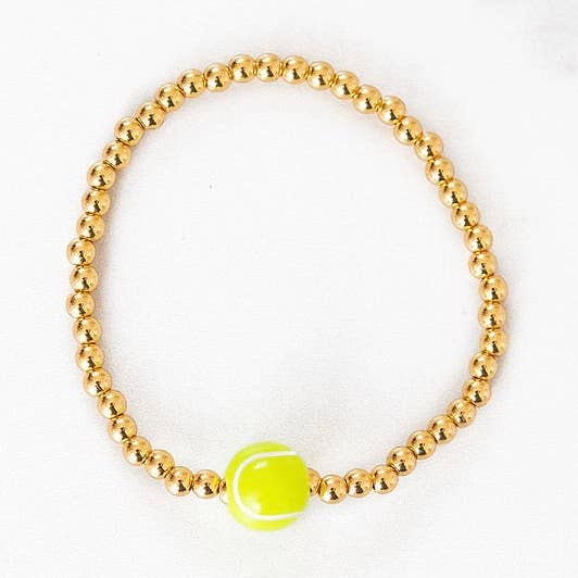 Tennis Ball | Gold Beaded Bracelet for wholesale by Golden Thread