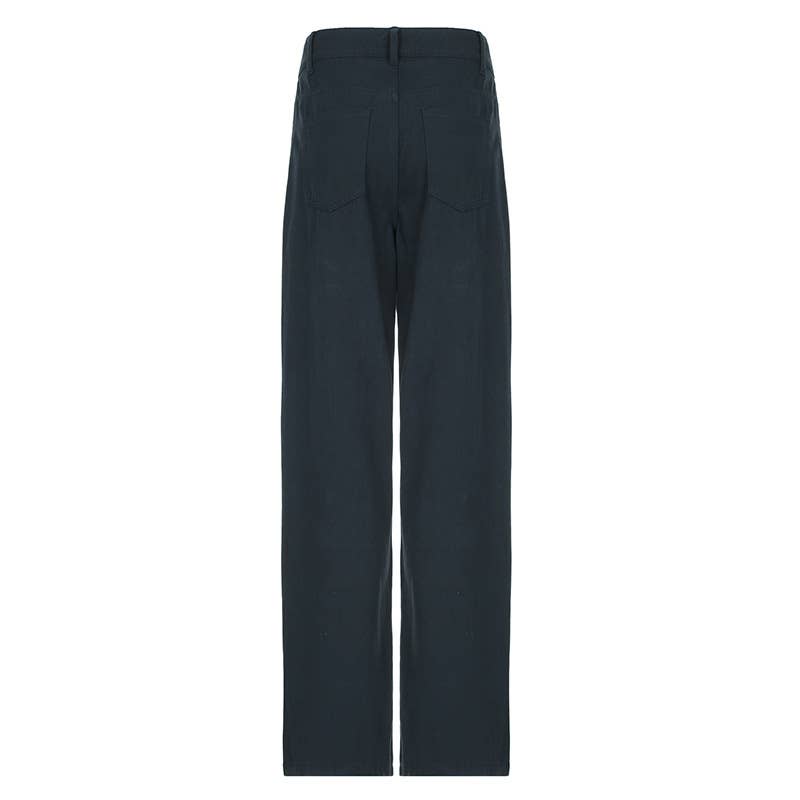 BLUE RIVET SPLIT LOW-RISE BAGGY DROP WIDE-LEG JEANS for wholesale on Faire5