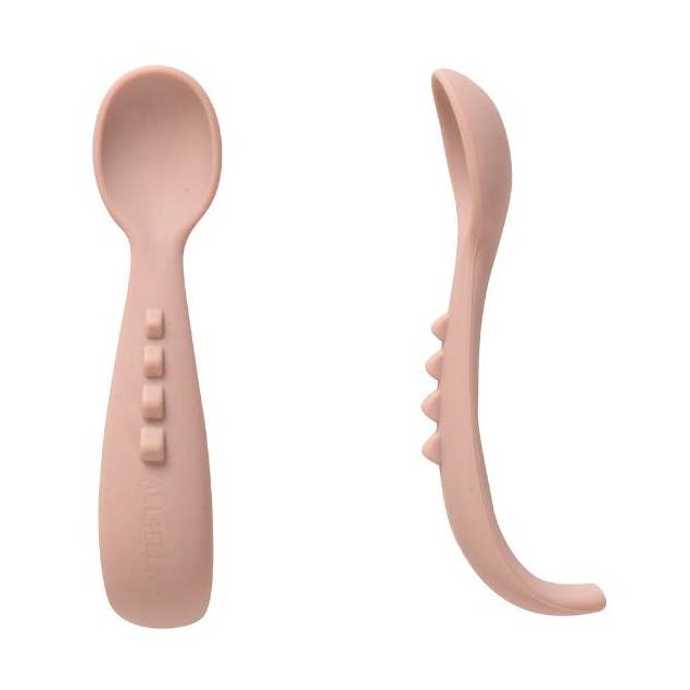 Silicone Comfy Grip Spoons 2pk - Dusty Pink for wholesale by All4Ella