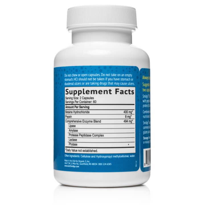 Smidge - Wholesale Oral Supplement/Vitamin - HCl + Enzymes