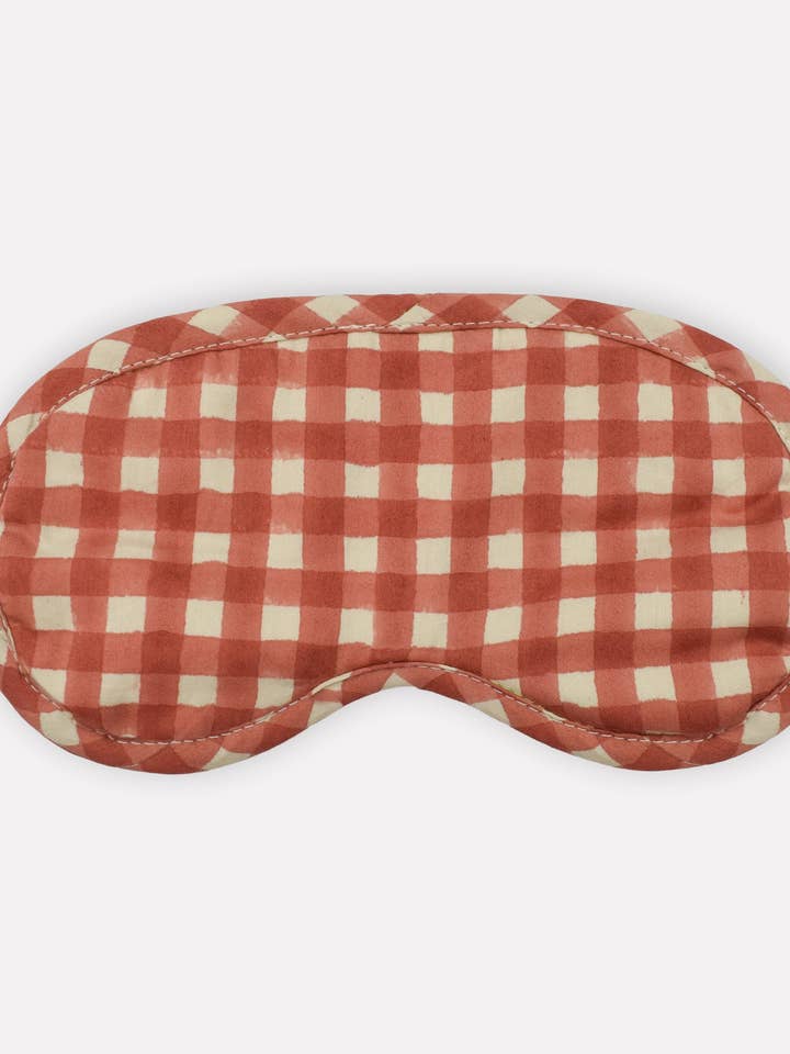 Masque de nuit en coton biologique | Vichy | Gingembre pour la vente par YONDER.