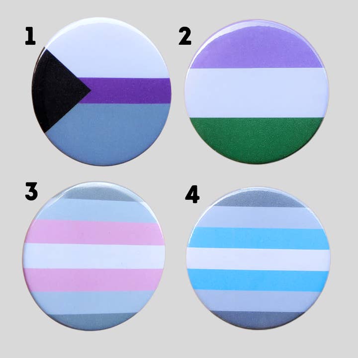 sent with Pride - Wholesale Lapel Pin/Button - Flag badges Demisexual, Genderqueer, Demigirl, Demiboy badge