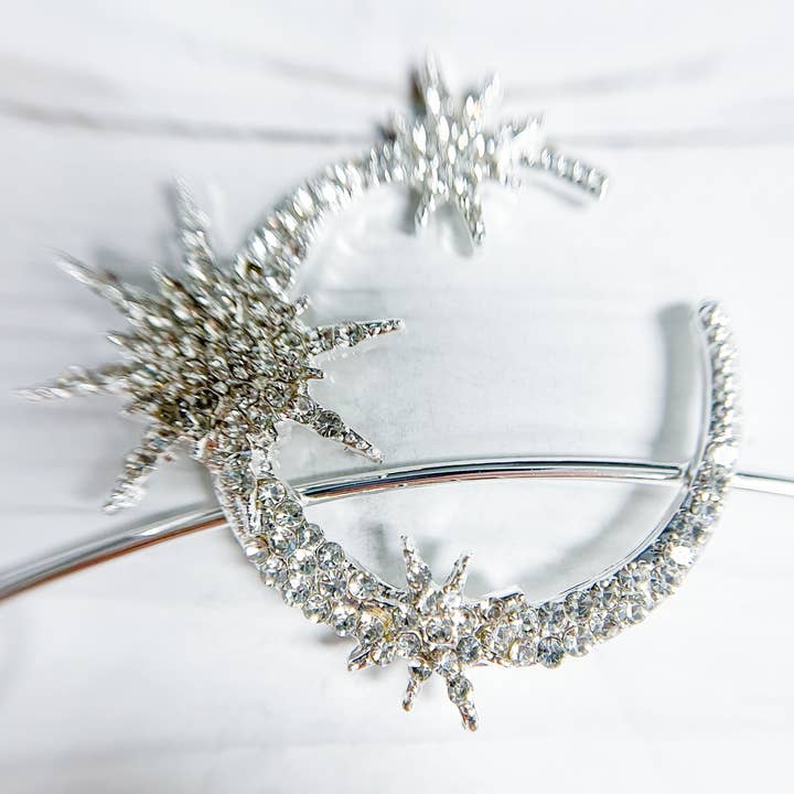 Happy Dream Gifts - Wholesale Feestmuts/hoed/kroon - Goddess Halo Crown, hoofdband met zilveren ster, kroon voor vogelliefhebbers5