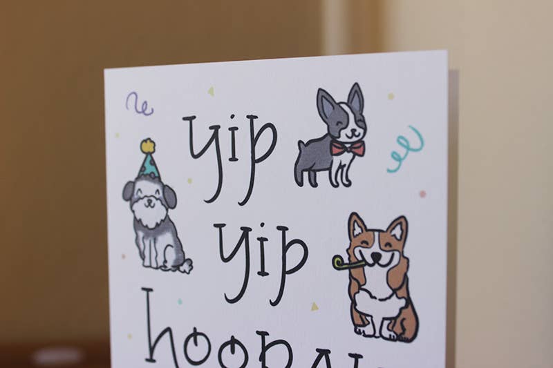 Lacelit | Stationery & Gifts by Kimberly Kuniko - Wholesale Birthday Card - Yip Yip Hooray | Birthday & Congratulations Card2