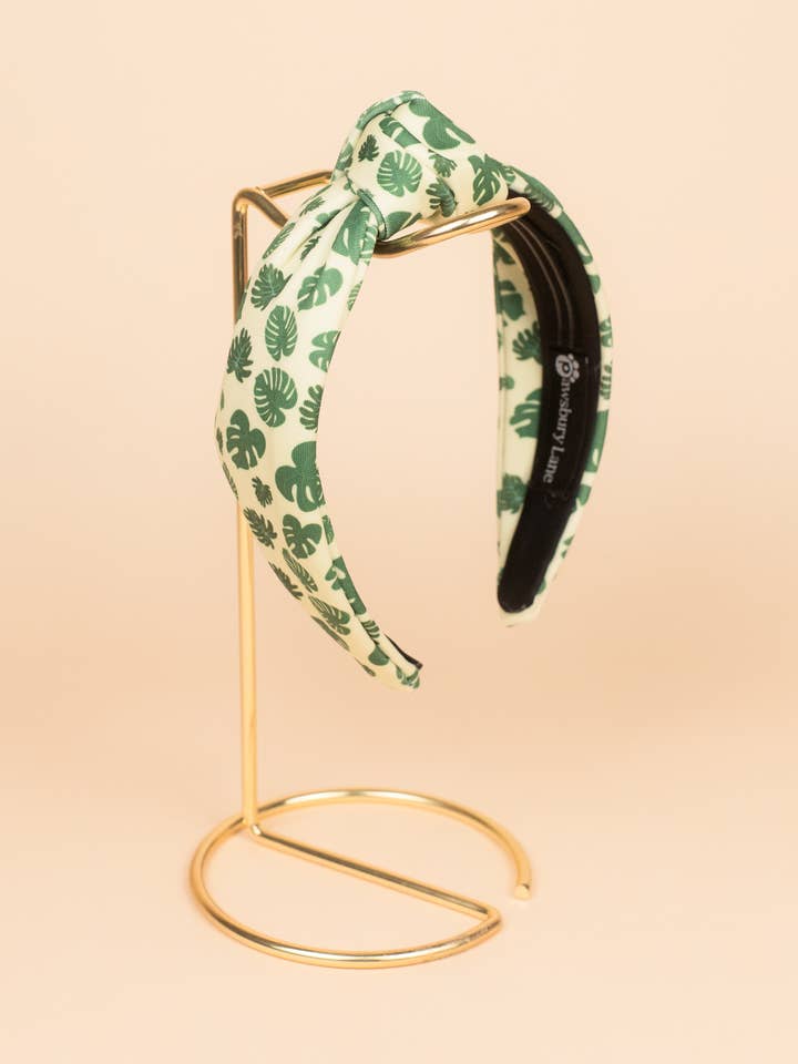 Knot Headband - Monstera for wholesale by Pawsbury Lane