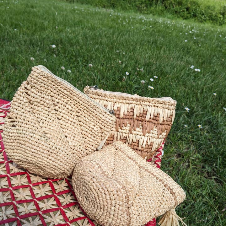 raphiasac – Porta-moedas - Mulher por atacado – Pequena carteira de crochê para moedas, bolsas de crochê em ráfia5