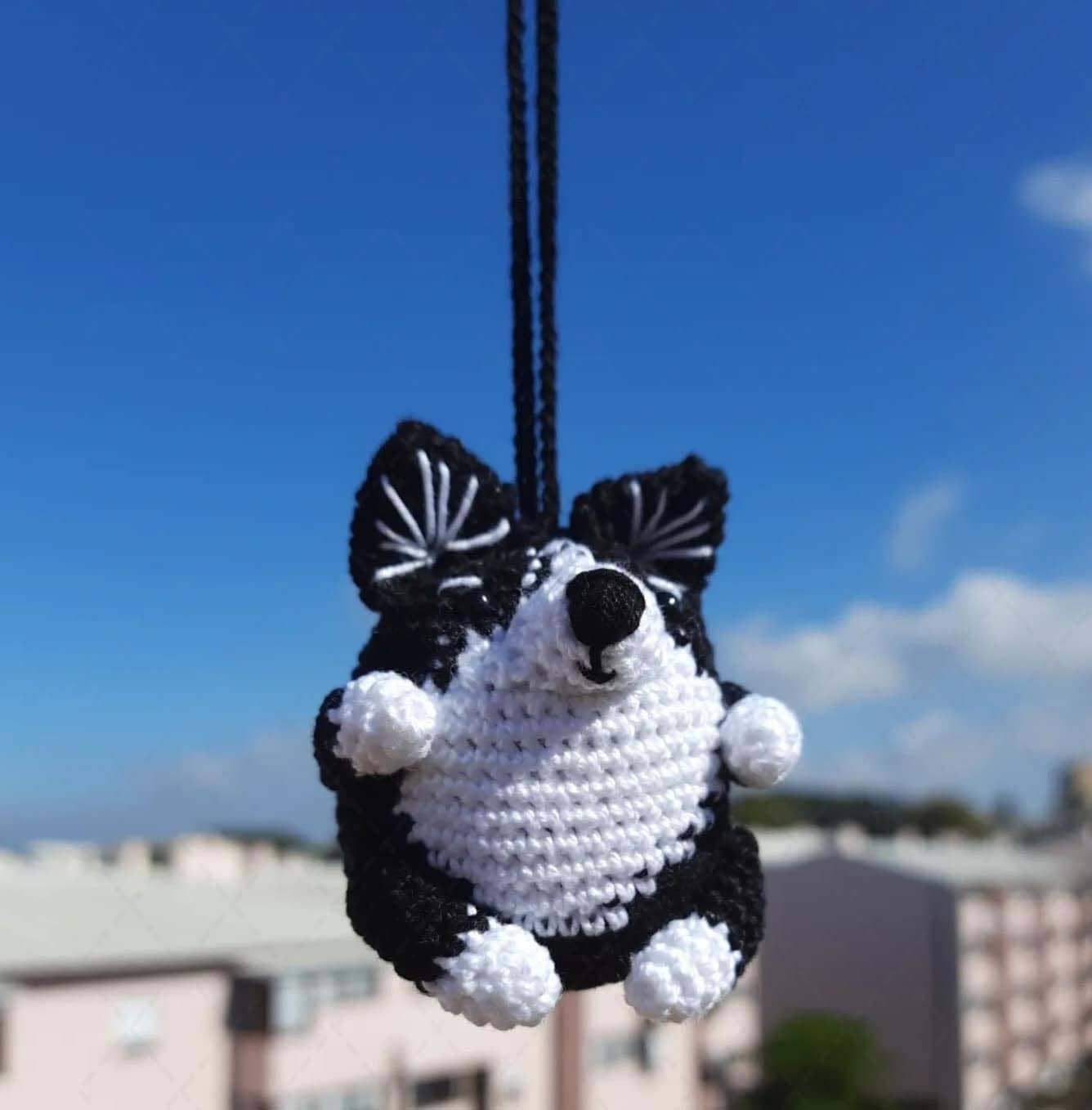 TOMOPOD LLC - Wholesale Car Decorative Charm - Unisex - Crochet Corgi Dog Car Mirror Hanging, Bag Charm, Dog Lovers7