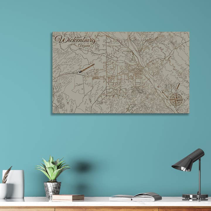 Arizona: Wickenburg Straßenplan für den Großhandel von Fire & Pine