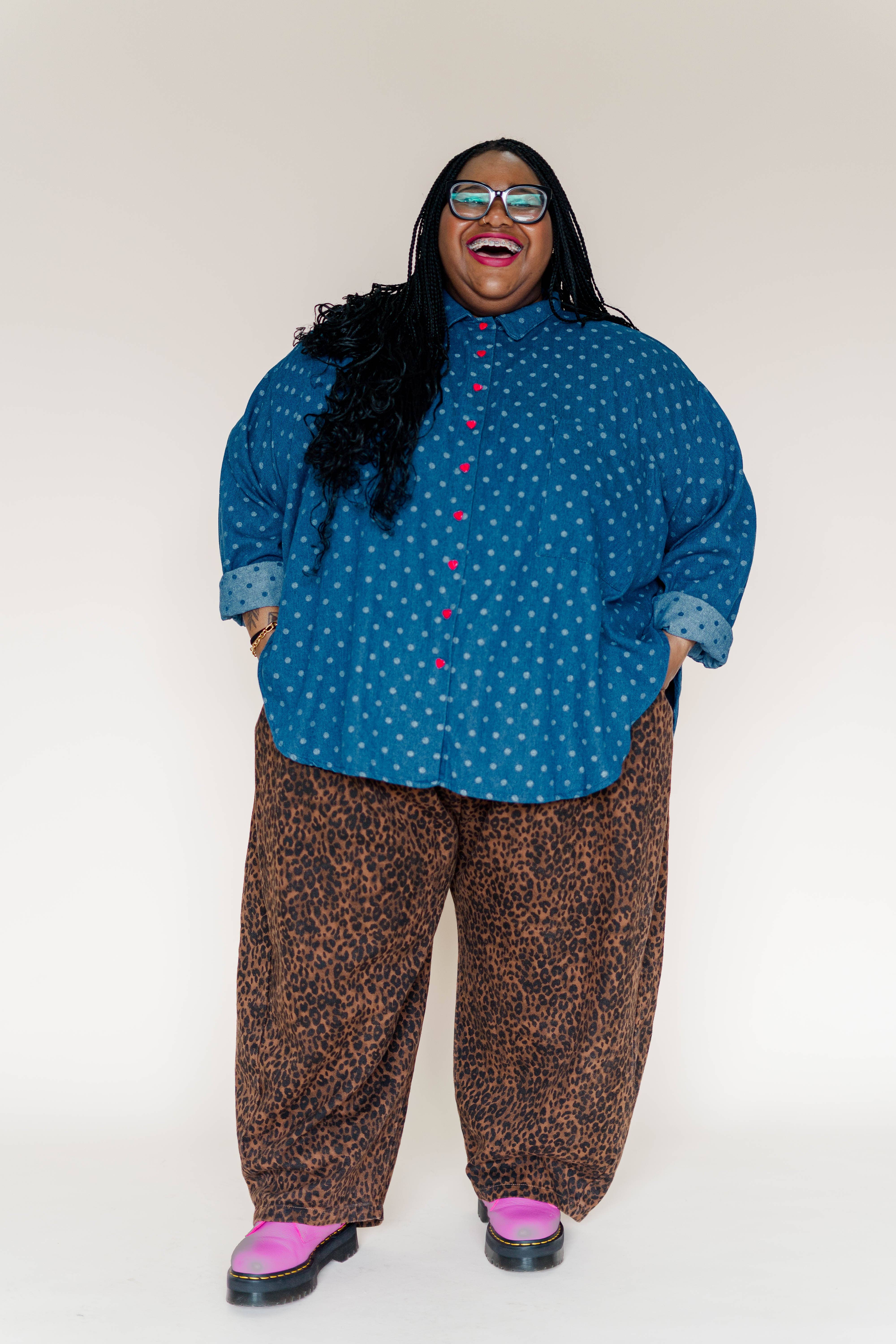 Nettle Studios - Wholesale Pants - Women's - Size Inclusive Gender Neutral Leopard Twill Balloon Pant11