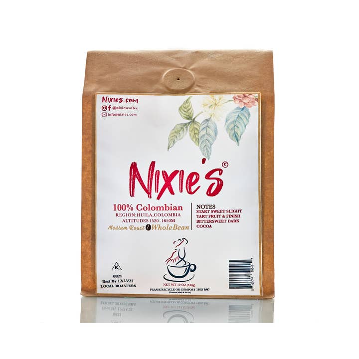 Colombian Coffee Whole Bean for wholesale by Nixie's Coffee