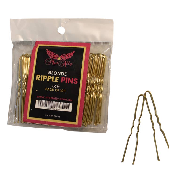 Ripple Pins Blonde 6cm for wholesale by Mad Ally