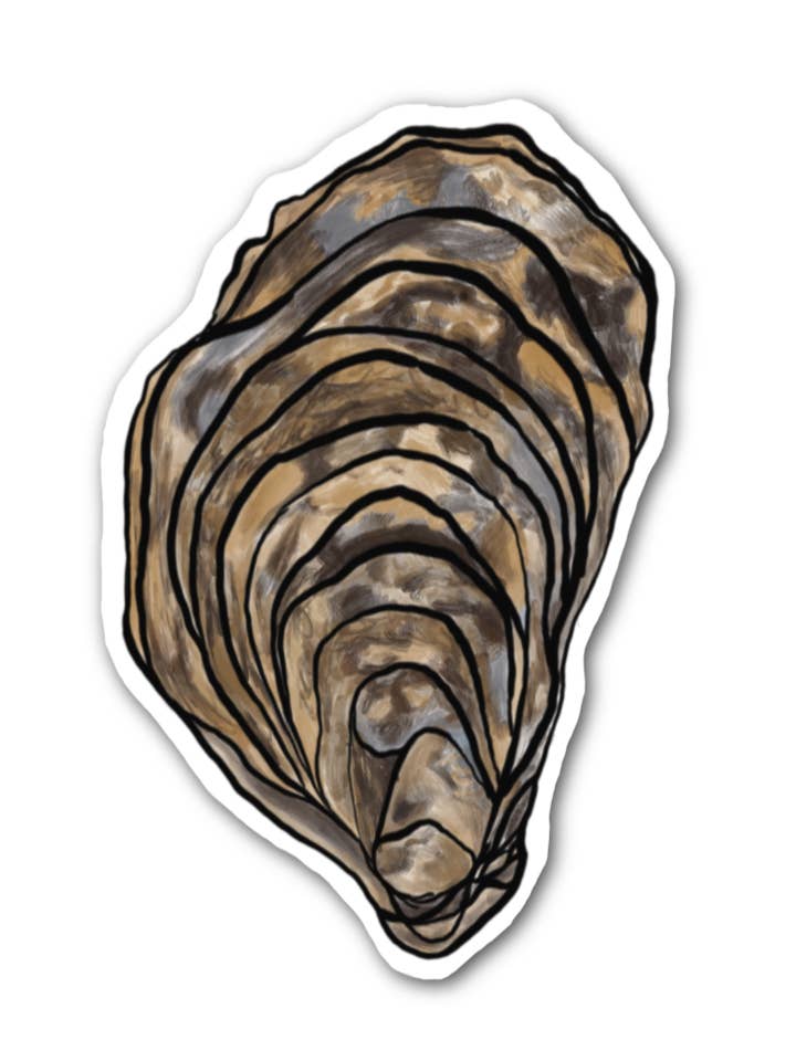 Oyster Sticker | Seafood | Ocean | Journal | Stationery for wholesale by Ren Design