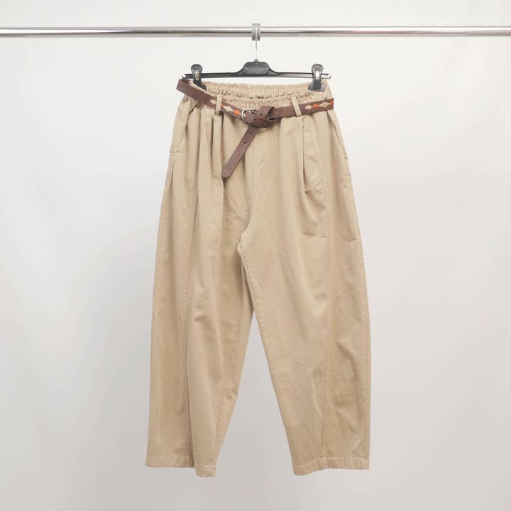 Cecile Wang - Wholesale Pants – Women's - Carrot cotton trousers with braided belt – CVA8251984