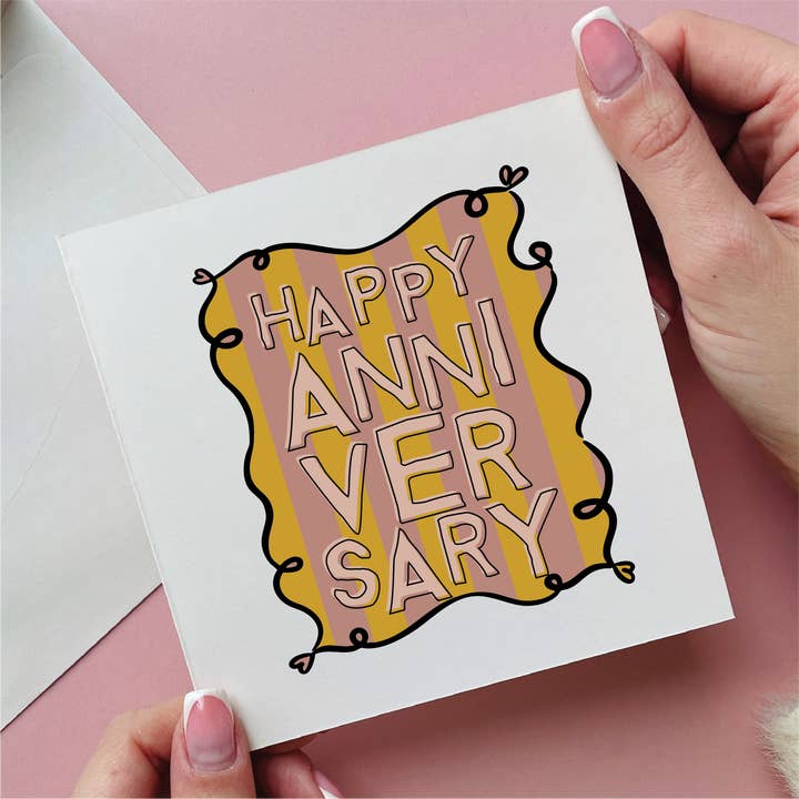 Carte d'anniversaire de Stripe pour la vente par Alphabet Studios